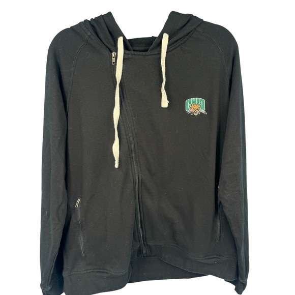 Black Zip-Up Hoodie with Ohio University Logo - Picture 1 of 4
